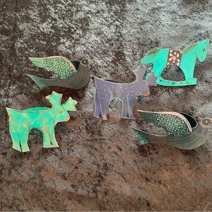 Antique handmade Christmas Napkin Rings!